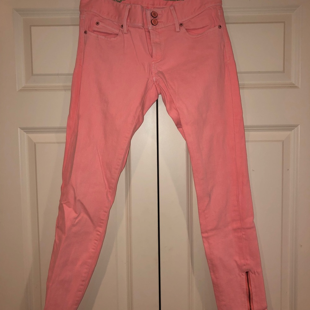 Lilly Pulitzer Worth Skinny Mini Zip Denim Jeans